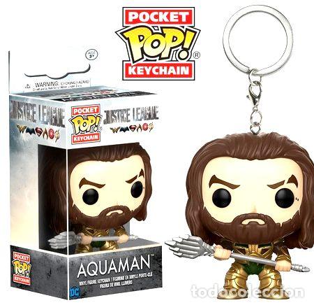 Coleccionismo de llaveros: llavero funko pop aquaman liga de la justicia original