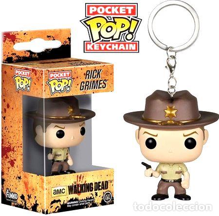 Coleccionismo de llaveros: pocket pop rick grimes the walking dead llavero funko amc