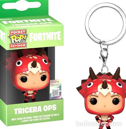 Coleccionismo de llaveros: funko pocket pop llavero fortnite tricera ops orig replay