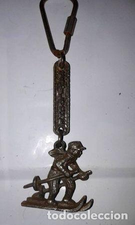 Coleccionismo de llaveros: centro esqui esquiador sky miniatura retro vintage llavero