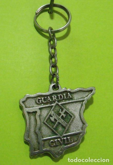 Coleccionismo de llaveros: Llavero Guardia Civil Gerona - Mapa Espa&ntilde;a Virgen del Pilar