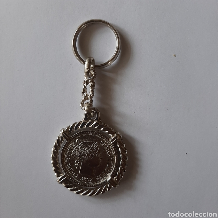 Collectionnisme de portes-cl&eacute;s: Llavero moneda reina isabel II