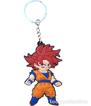 Coleccionismo de llaveros: llavero de goma goku ssj god red anime dragon ball super