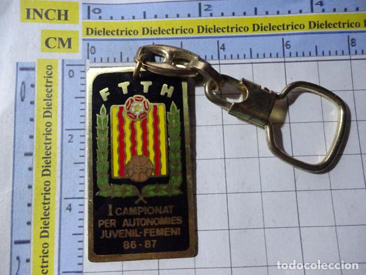 Collectionnisme de portes-cl&eacute;s: LLAVERO DEPORTES. F&Uacute;TBOL. I CAMPEONATO AUTON&Oacute;MICO JUVENIL FEMENINO 1986 1987. FTTH