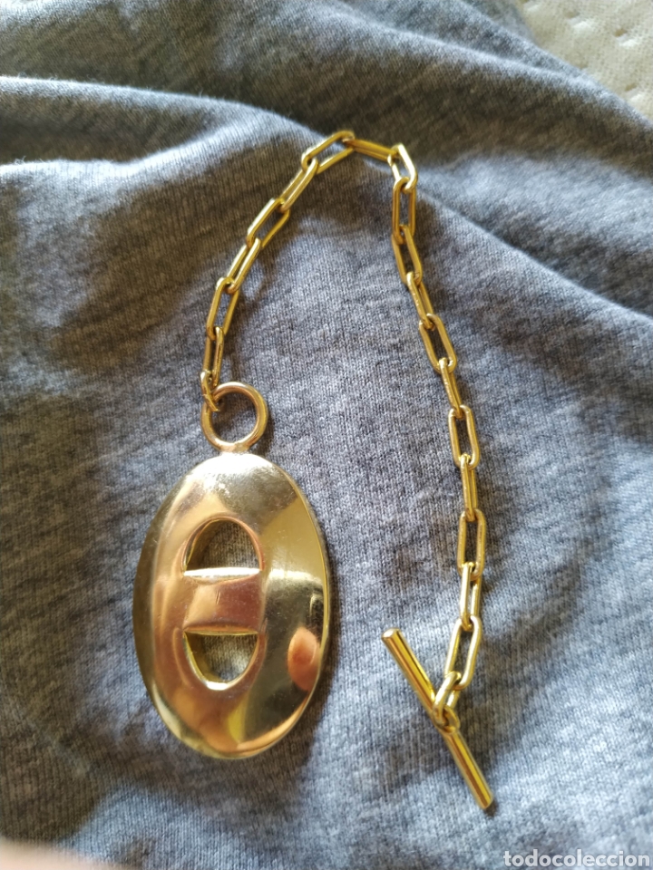 Coleccionismo de llaveros: Llavero keychain cadena dorado con motivo y firma Julio Iglesias