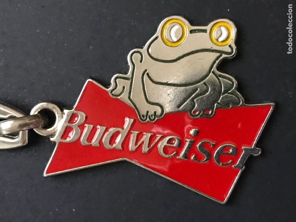 Collection of Keychains: BUDWEISER CERVEZA - LLAVERO ANTIGUO PUBLIDAD PROMOCIONAL - METALICO