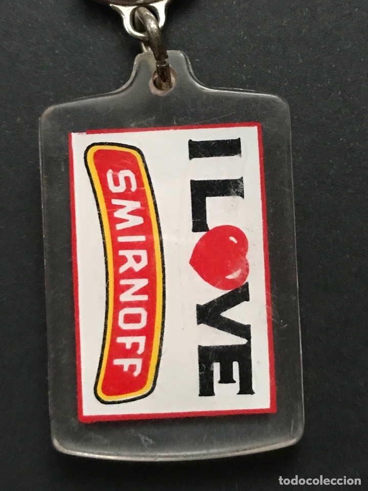 Collection of Keychains: I LOVE SMIRNOFF - VODKA - LLAVERO ANTIGUO - BEBIDA PUBLICIDAD PROMOCIONAL