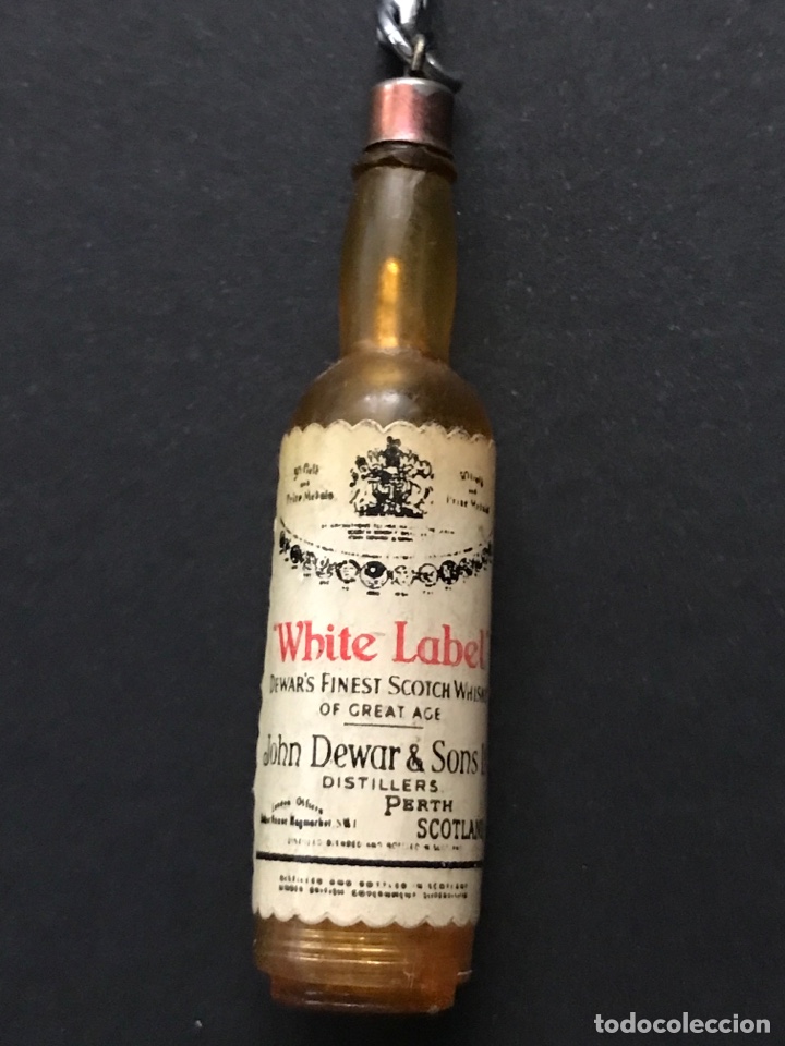 Coleccionismo de llaveros: WHITE LABEL SCOTCH WHISKY BOTELLA BOLIGRAFO - LLAVERO ANTIGUO - BEBIDA PUBLICIDAD PROMOCIONAL