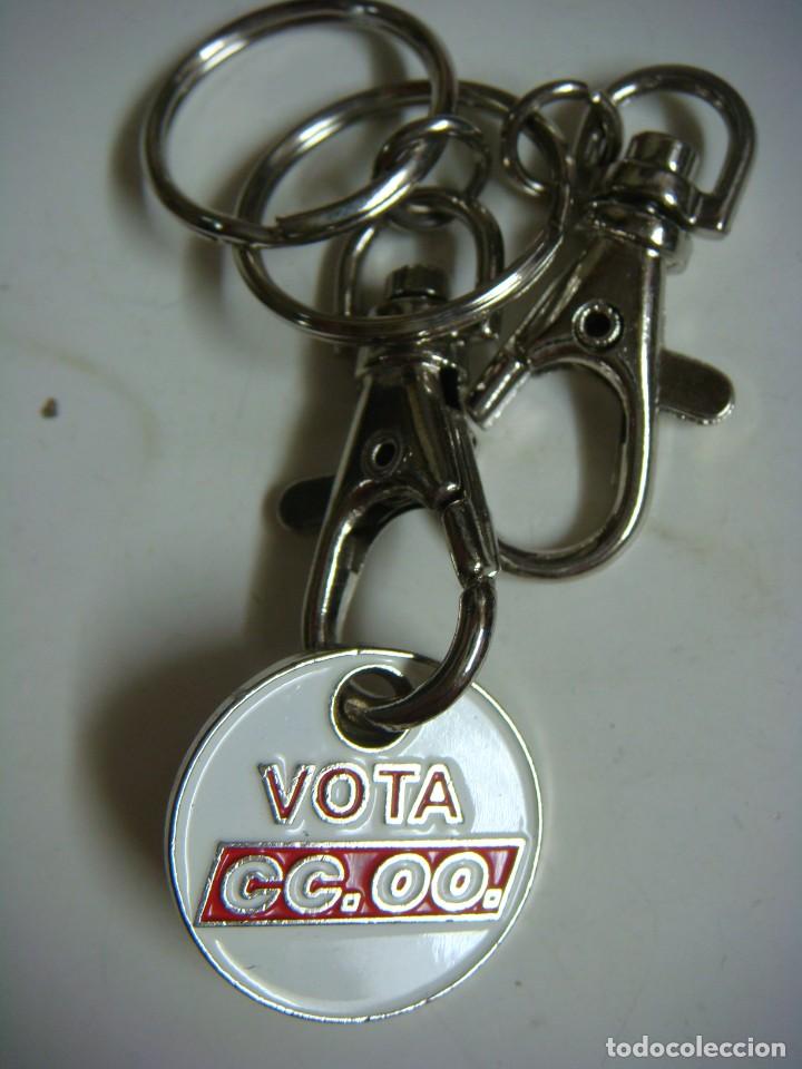 Sammlung von Schl&uuml;sselanh&auml;ngern: LLAVERO DE FEDERACION MINEROMETALURGICA VOTA CC.OO -(&)