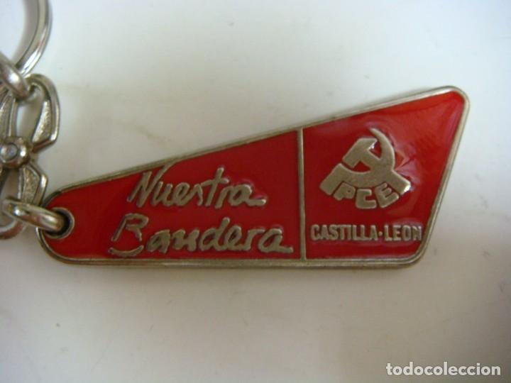 Sammlung von Schl&uuml;sselanh&auml;ngern: LLAVERO DE NUESTRA BANDERA PCE CASTILLA Y LEON -(&)