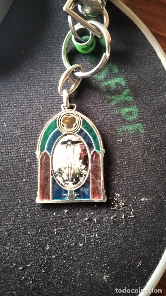 Coleccionismo de llaveros: llavero vidriera con cristo