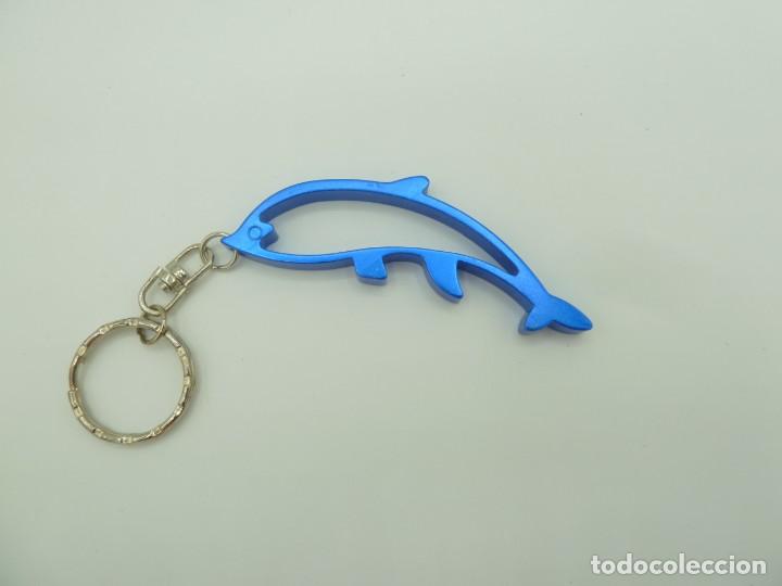 Coleccionismo de llaveros: Llavero delf&iacute;n azul. Aluminio - Foto 2