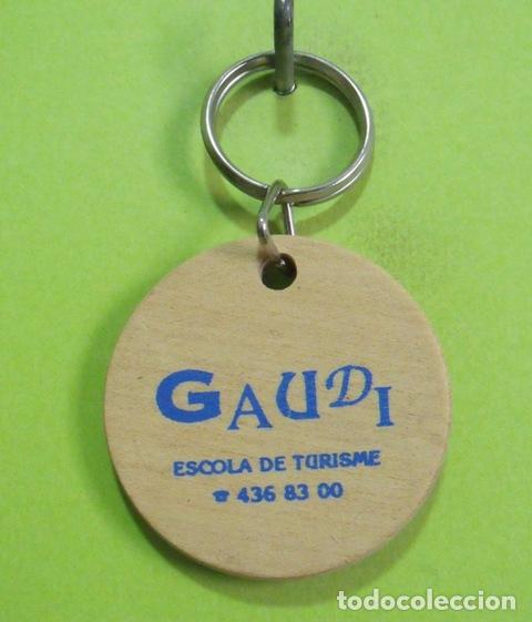 Coleccionismo de llaveros: Llavero Madera Publicitario Gaud&iacute; Escola de Turisme - Escuela de Turismo