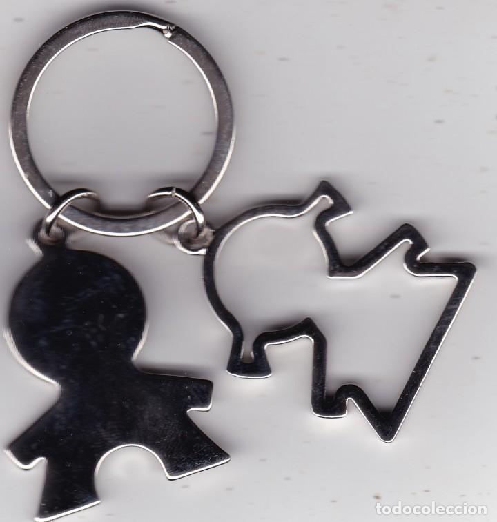 Colecionismo de porta-chaves: llavero ni&ntilde;o y ni&ntilde;a dispongo de 25 unidades 1 euro la unidad. 4 x 3 ctms.