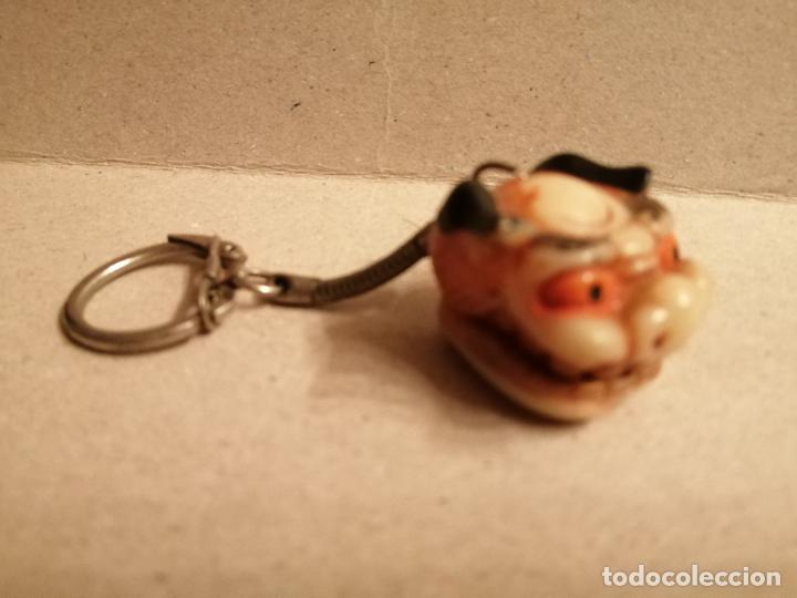 Coleccionismo de llaveros: antiguo llavero cabeza dragon y mujer buen estado ver fotos