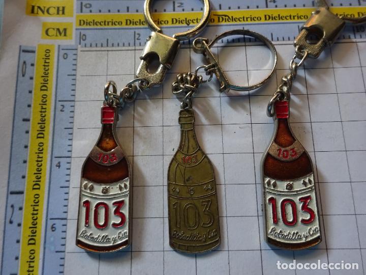 Coleccionismo de llaveros: 3 LLAVEROS DE BEBIDAS. BRANDY 103 BOTELLAS - Foto 1