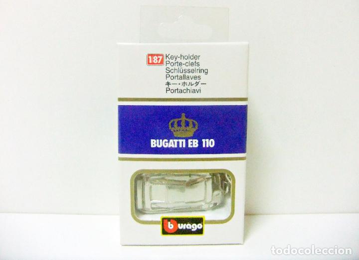 Coleccionismo de llaveros: LLAVERO COCHE BUGATTI EB 110 BURAGO BBURAGO COD. 4535 - 1/87 KEY-HOLDER EB110 ITALIA TOY CAR CROMADO
