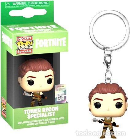 Coleccionismo de llaveros: funko pop pocket fortnite tower recon specialist original