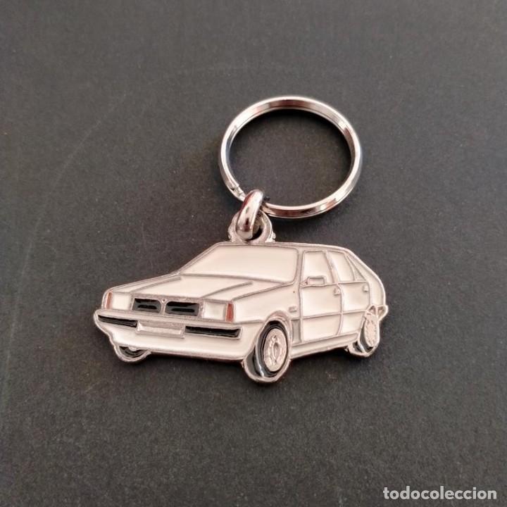 Coleccionismo de llaveros: llavero lancia delta hf blanco
