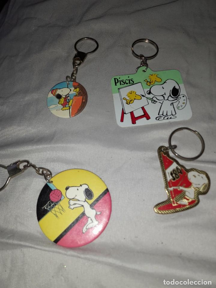 Coleccionismo de llaveros: 4 antiguo llavero de snoopy a&ntilde;os 90