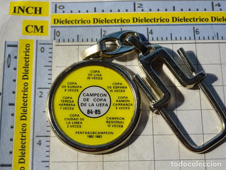 Collection of Keychains: LLAVERO DE DEPORTES. F&Uacute;TBOL. REAL MADRID CAMPE&Oacute;N DE LA UEFA 84 85 1984 1985