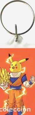 Coleccionismo de llaveros: llavero personalizado pikachu son goku mascara