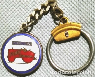 Coleccionismo de llaveros: antiguo llavero publicidad tractores fiat someca esmaltado