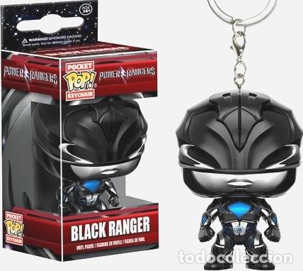 Coleccionismo de llaveros: llavero funko pocket pop power rangers black original