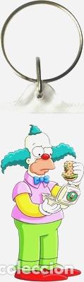 Coleccionismo de llaveros: llavero personalizado krusty y burger los simpsons