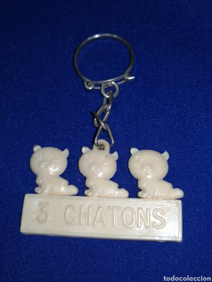 Sammlung von Schl&uuml;sselanh&auml;ngern: 3 CHATONS - TRES GATOS LLAVERO PUBLICIDAD FRANCIA
