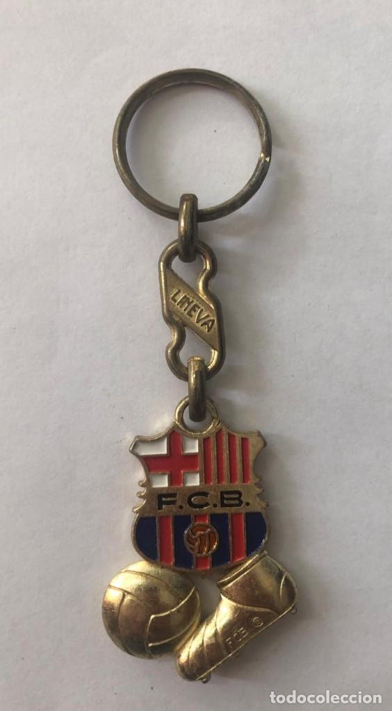 Coleccionismo de llaveros: LLAVERO FCB - LINEVA - ESCUDO BALON Y BOTA- BARCELONA - BARCA