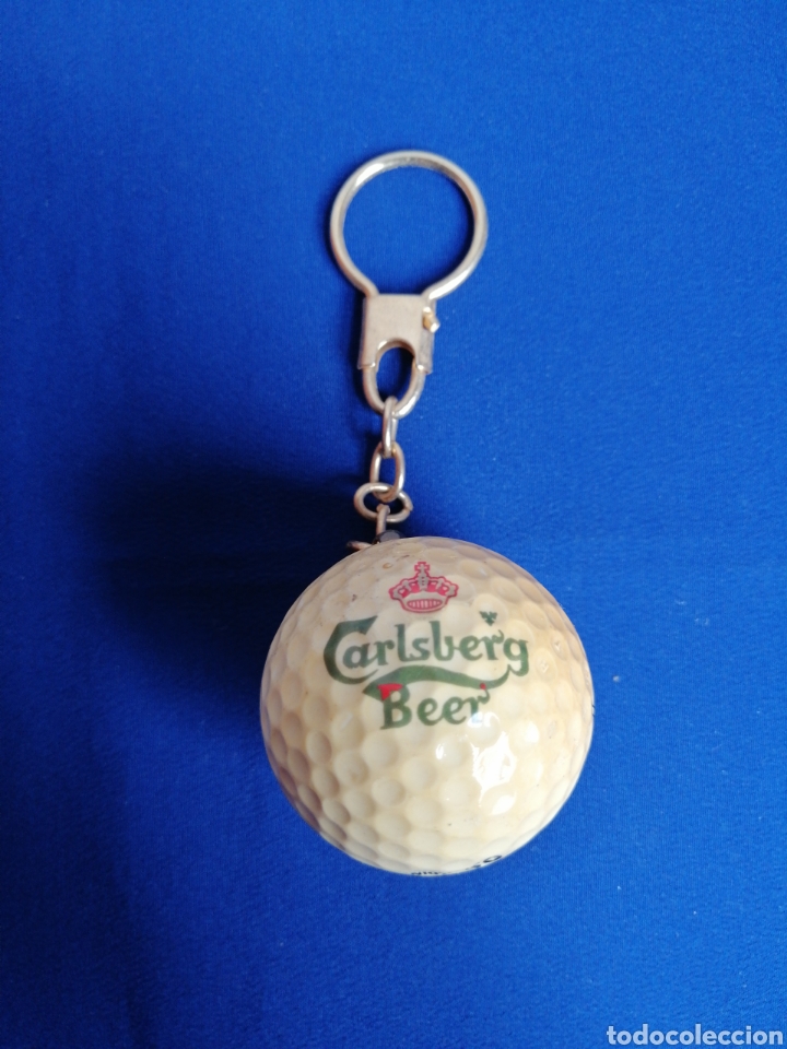 Colecionismo de porta-chaves: MINI GOLF PUB BUNQUER (PLAYA MALVARROSA) - CERVEZA CARLSBERG - PELOTA GOLF - LLAVERO PUBLICIDAD