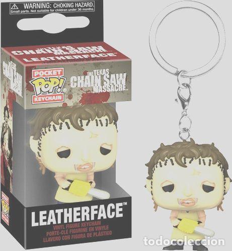 Coleccionismo de llaveros: llavero funko pocket pop chain saw massacre leather face