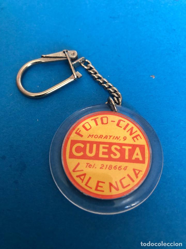 Collezionismo di Portachiavi: FOTO CINE CUESTA VALENCIA ANTIGUO LLAVERO PUBLICIDAD