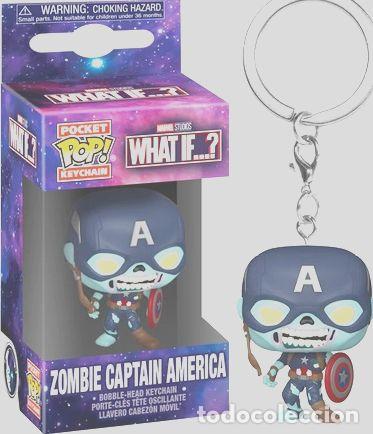 Coleccionismo de llaveros: llavero funko pocket pop what if zombie captain america