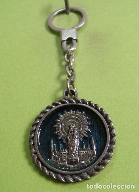 Coleccionismo de llaveros: Llavero Virgen del Pilar Publicitario Cervecer&iacute;a El Pilar - C&aacute;diz