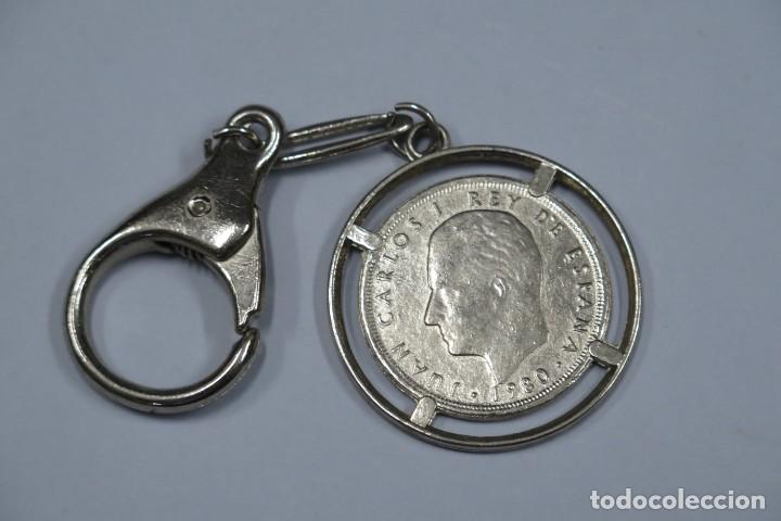 Sammlung von Schl&uuml;sselanh&auml;ngern: LLAVERO. MONEDA JUAN CARLOS I