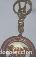 Coleccionismo de llaveros: llavero peugeot con cuero y metal