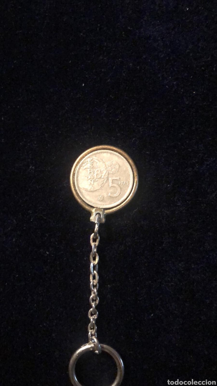 Coleccionismo de llaveros: Llavero moneda 5 pesetas mundial de 1982
