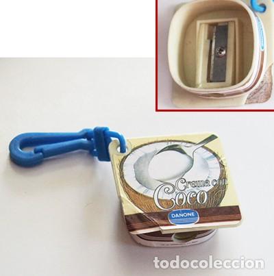 Coleccionismo de llaveros: LLAVERO TARRINA DANONE SACAPUNTAS - MINIATURA - PUBLICIDAD DE CREMA CON COCO COMIDA -LEA DESCRIPCI&Oacute;N