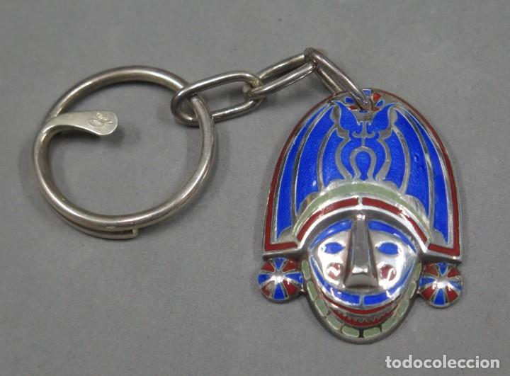 Colecionismo de porta-chaves: LLAVERO. PELIQUIERO. PLATA Y ESMALTE