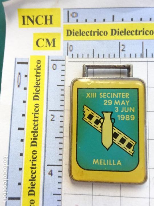 Coleccionismo de llaveros: LLAVERO DE MELILLA. XIII SECINTER 1989 CINE SEMANA CINE INTERNACIONAL II ENCUENTRO
