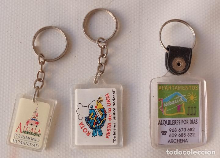 Coleccionismo de llaveros: Rota (C&aacute;diz) - fiesta de la URTA. Alcal&aacute; de Henares. Archena. 3 llaveros