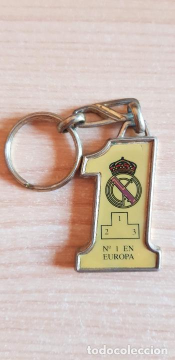 Coleccionismo de llaveros: Llavero del Real Madrid. N&uacute;mero 1 en Europa. F&uacute;tbol
