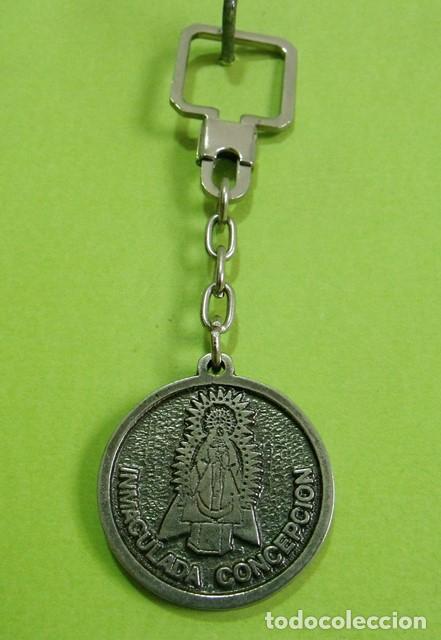 Coleccionismo de llaveros: Llavero Relive Virgen Inmaculada Concepci&oacute;n Recuerdo Puebla de la Calzada - Badajoz