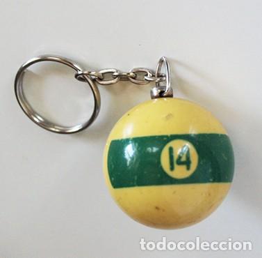 Coleccionismo de llaveros: LLAVERO BOLA DE BILLAR N&ordm; 14 - BOLA MACIZA MINIATURA N&Uacute;MERO 14 - DEPORTE -M&Aacute;S LLAVEROS EN OTRAS SECC