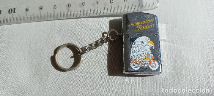 Coleccionismo de llaveros: LLAVERO AMERICAN RIDER MECHERO o encendedor PEQUE&Ntilde;O TIPO ZIPPO. AGUILA MOTO. LEER DESCRPCI&Oacute;N.