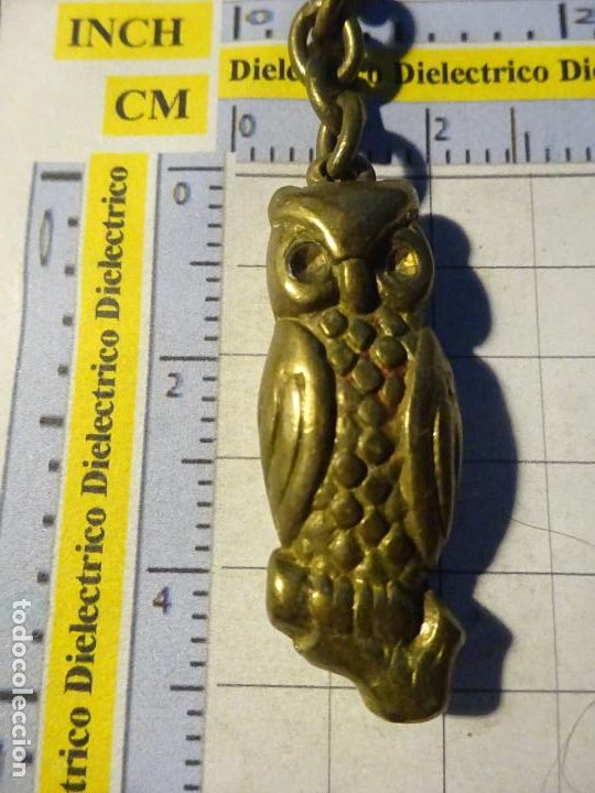 Coleccionismo de llaveros: LLAVERO DE FIGURITAS. ANIMALES. B&Uacute;HO LECHUZA BRONCE.