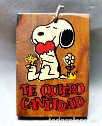 Coleccionismo de llaveros: LLAVERO DE MADERA SNOOPY TE QUIERO CANTIDAD - LLAV-18728 - B-664