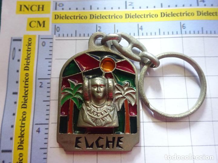 Collection of Keychains: LLAVERO DE TURISMO. ELCHE ALICANTE DAMA VIDRIERA